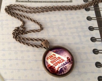 Plan Nine from Outer Space Necklace , Sci Fi necklace, Science Fiction 