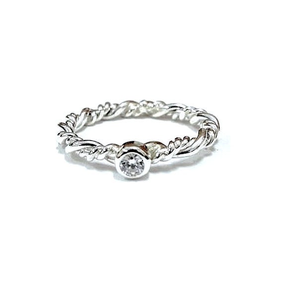 Promise Ring Bestfriend white gold ring by JewelryYourStyle