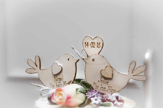 Boho Wedding Cake Topper Bird Personalised Love Boho Wedding Cake Topper Bird Personalised Love