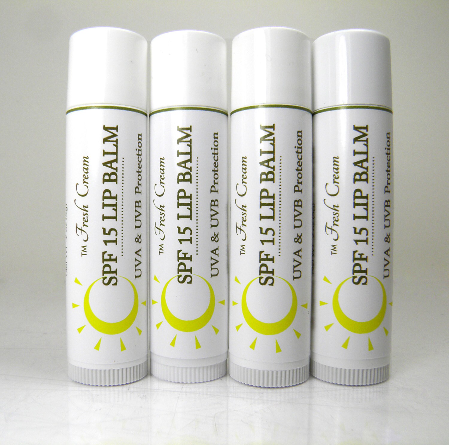 SPF 15 lip balm all natural and organic by FreshCream on Etsy