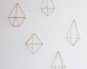The Wall Sconce Collection | 5 Brass Air Plant Holders, Modern Minimalist Geometric Ornament