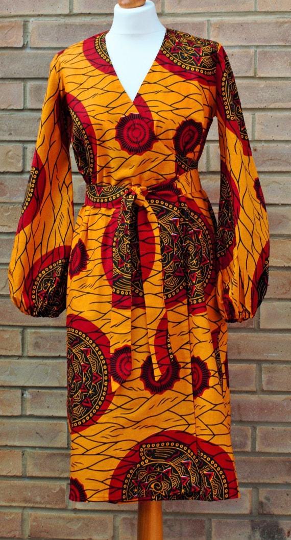 African print dress African print wrap dress
