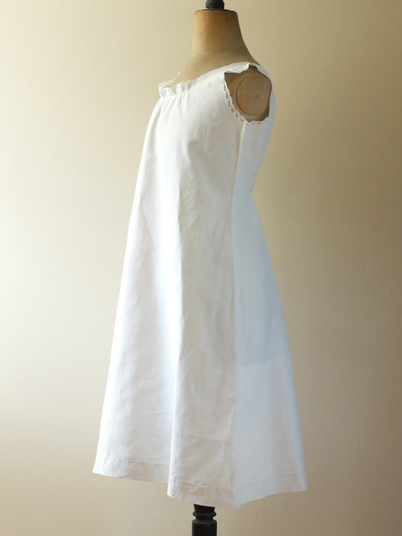 white linen night gown