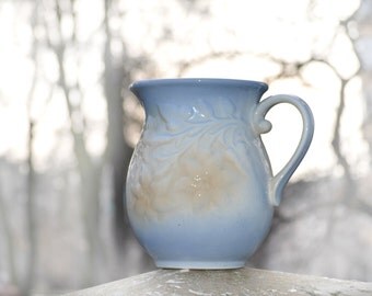 Ceramic Jug, Pastel blue and beige, Water Pitcher, large jug, large pitcher, Ceramic pitcher, Ceramic Water Jug, Stoneware Pitcher