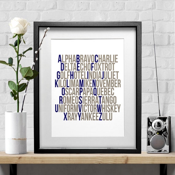 Aviation Alphabet Print Airplane Decor Pilot's by AddisonAndLake