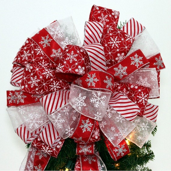 items similar to red white snowflake christmas tree topper items similar to red white snowflake christmas tree topper