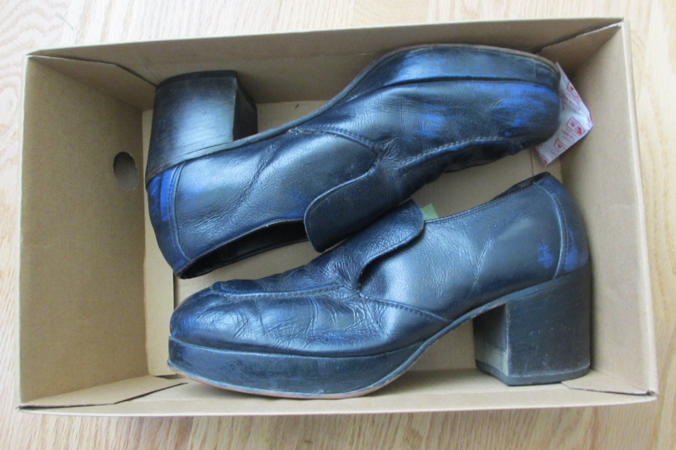 Vintage 70�s Men�s PLATFORM SHOES Regal Shoes Blue Vintage 70�s Men�s PLATFORM SHOES Regal Shoes Blue