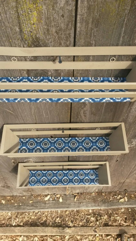 Set of 3 Hanging Crates Bathroom Storage Vertical or Horizontal Wood