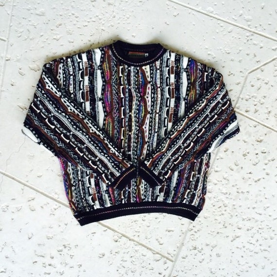 Ridiculous Rainbow Knit Coogi Like Sweater Mon // Size XLarge