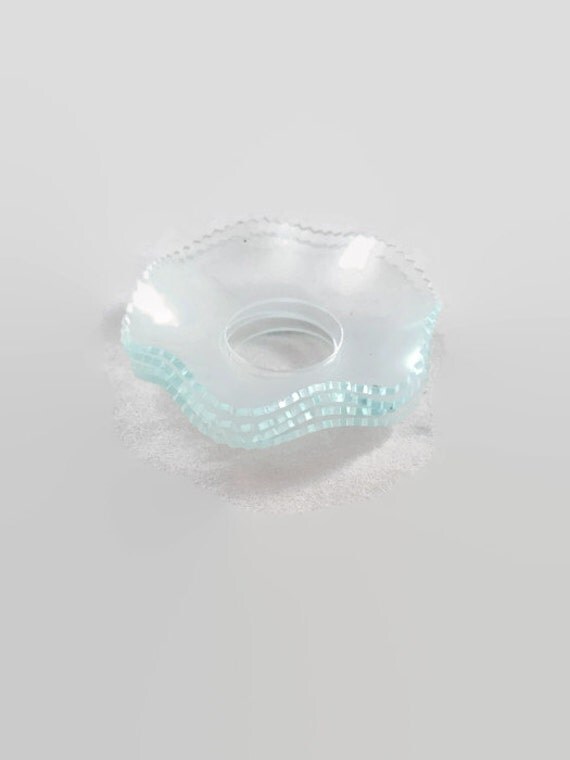 Wavy Glass Bobeche Candle Rings Candle Wax Catchers Set of 4