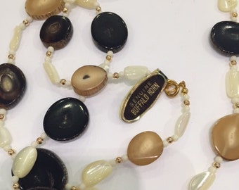 1960s Buffalo Horn Necklace