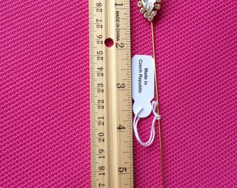 Hat Pin or Stick Pin - Tear Shaped. Made in Czech Republic.