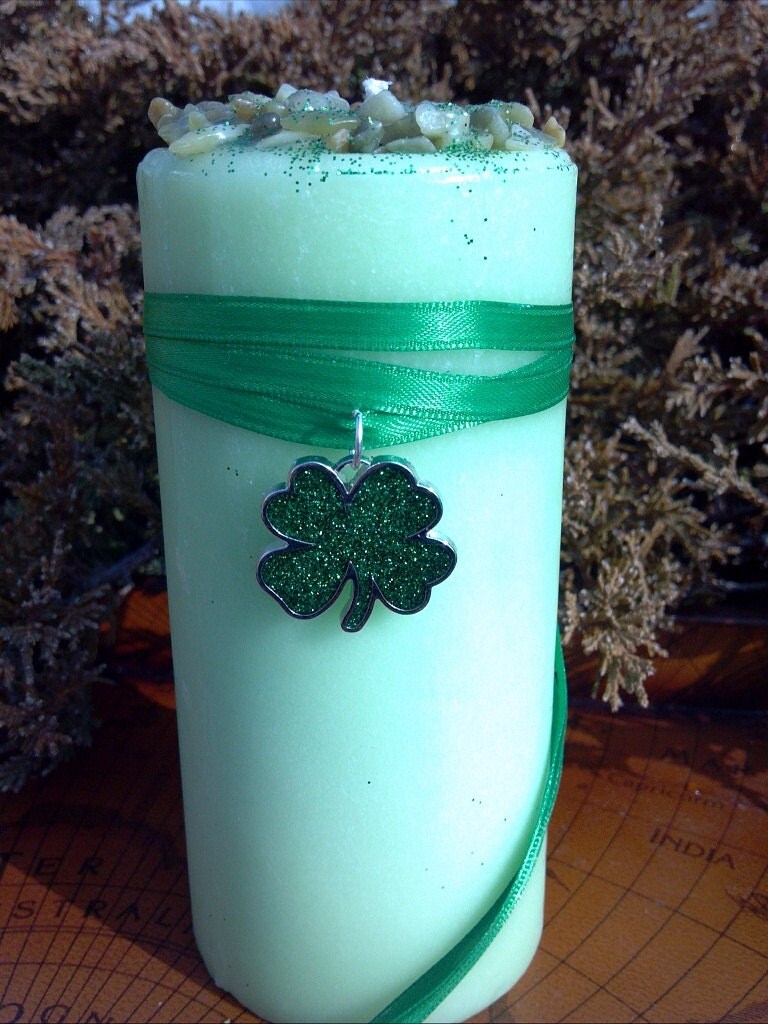 Good Luck Charm Good Luck Candle Scented Candle Jade Stone
