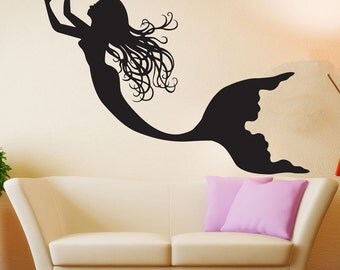 Mermaid Wall Art mermaid wall decals | etsy Mermaid Wall Art mermaid wall decals | etsy