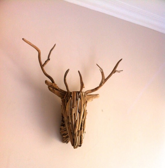 Deer Head Wall Mount Driftwood Home Decor by DriftWoodDominican