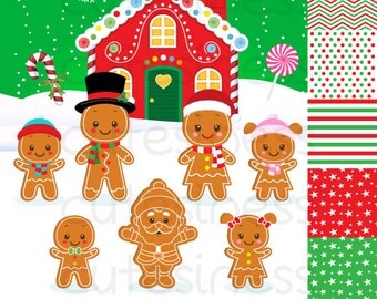 Gingerbread Digital Clipart, Gingerbread Clipart, Ginger bread clipart, Christmas clipart