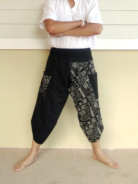 Samurai Pants Baggy Pants Japanese Style Pants by LannaWardrobe