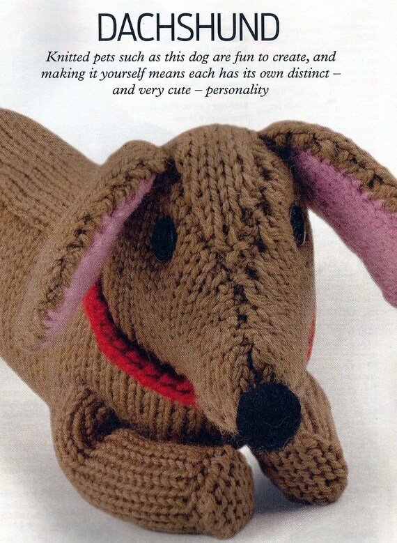 Instant Download PDF Lovely Dachshund Dog Toy Knitting