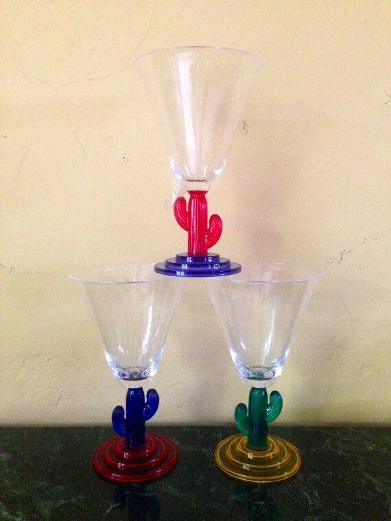 Cactus Glasses Plastic Cacti Glasses Margarita Cactus by Tentiques