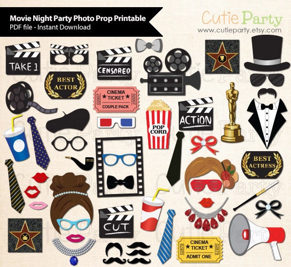 party photo booth themed movie Photo Movie Academy Award Party Prop Night Booth Party Photo