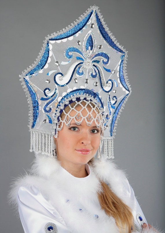 Kokoshnik Russian Crown Snegurochka Crown Snow Queen by StyleDM