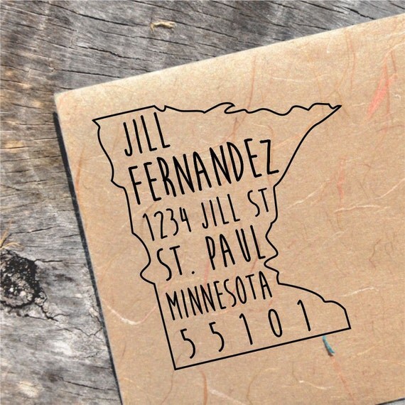 Minnesota Address Stamp Custom Minnesota Address Stamp State