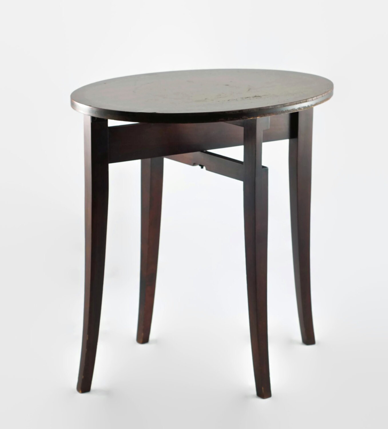 Vintage Castlewood Mfg Co Mahogany Veneer Folding Side Table With