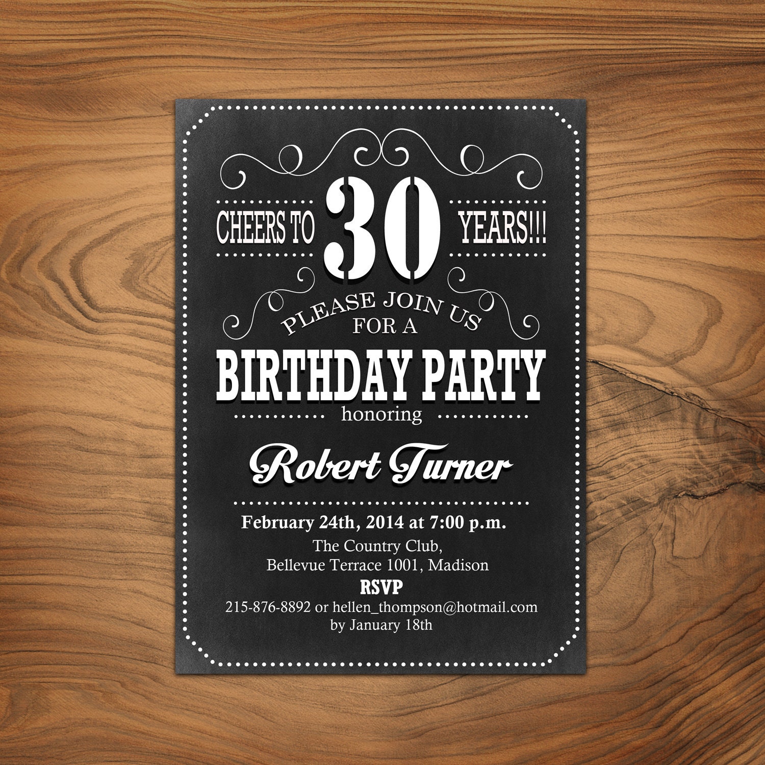 30Th Birthday Party Invitations 3