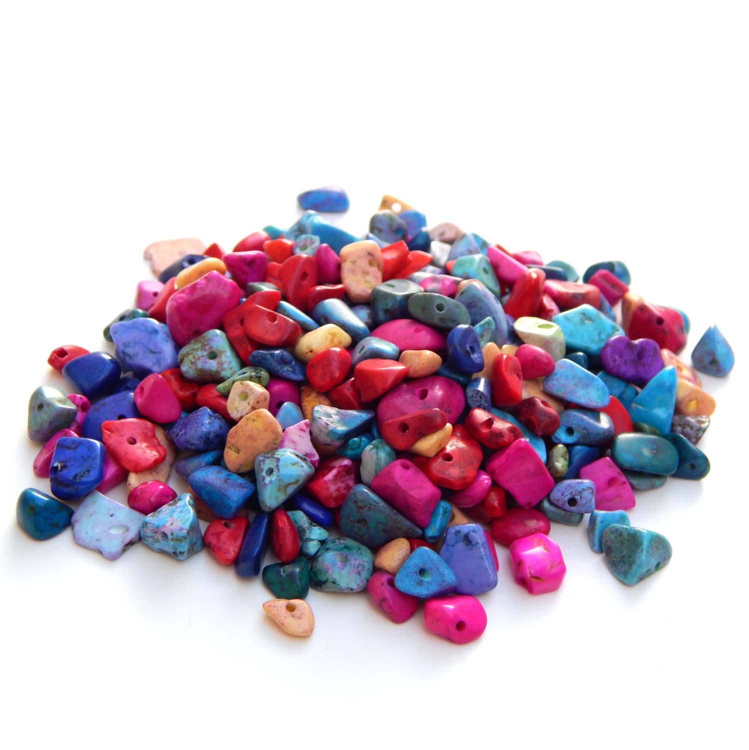 Howlite Chip Beads 50pcs Dyed Chip Beads Howlite Beads