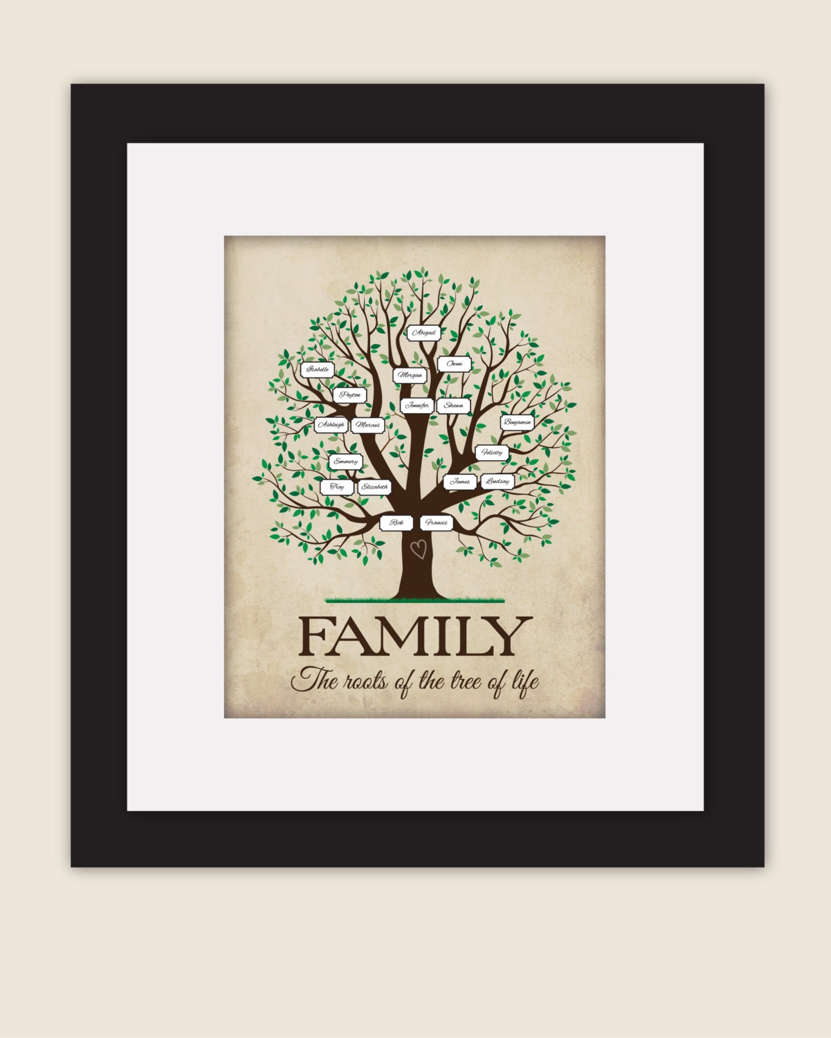 Family Tree Personalized Christmas Gift Anniversary Gift
