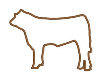 Embroidery Applique File Design Pattern Show Steer Cow
