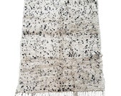 Vintage Moroccan Rug - Natural virgin wool - small AZILAL RUG