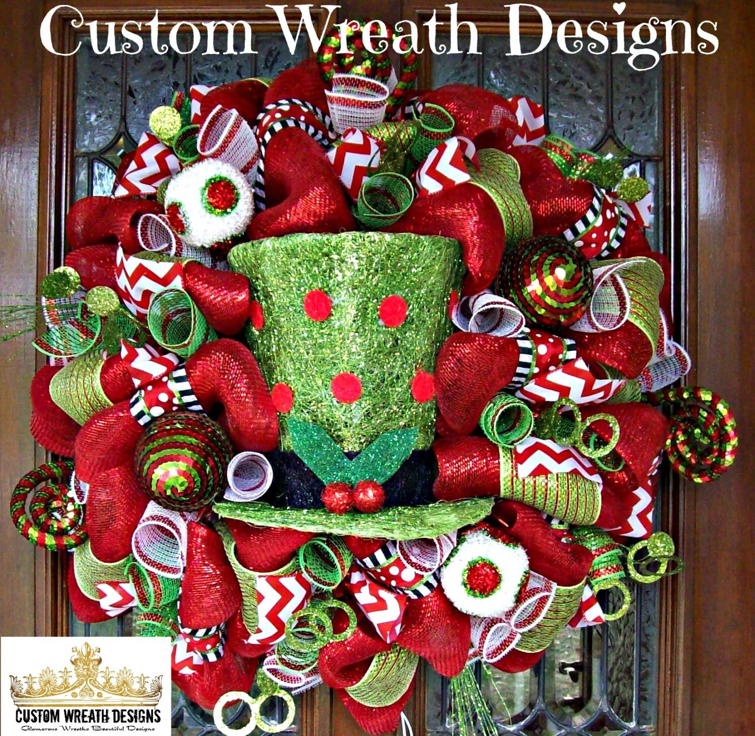 Christmas Light Up Hat Wreath