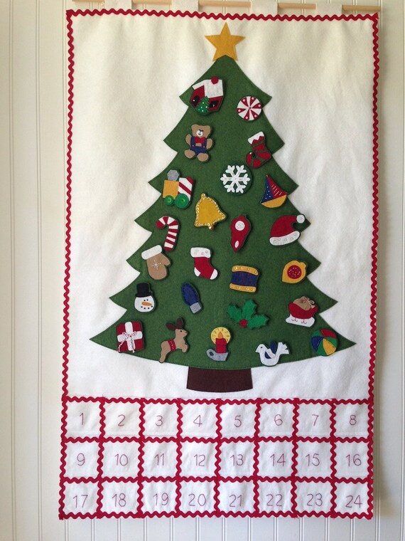 PATTERN - pdf wool felt advent calendar - digital download - Christmas ...