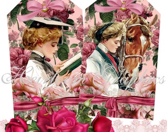 Harrison Fisher Download Vintage Harrison Fisher Victorian Woman Tags