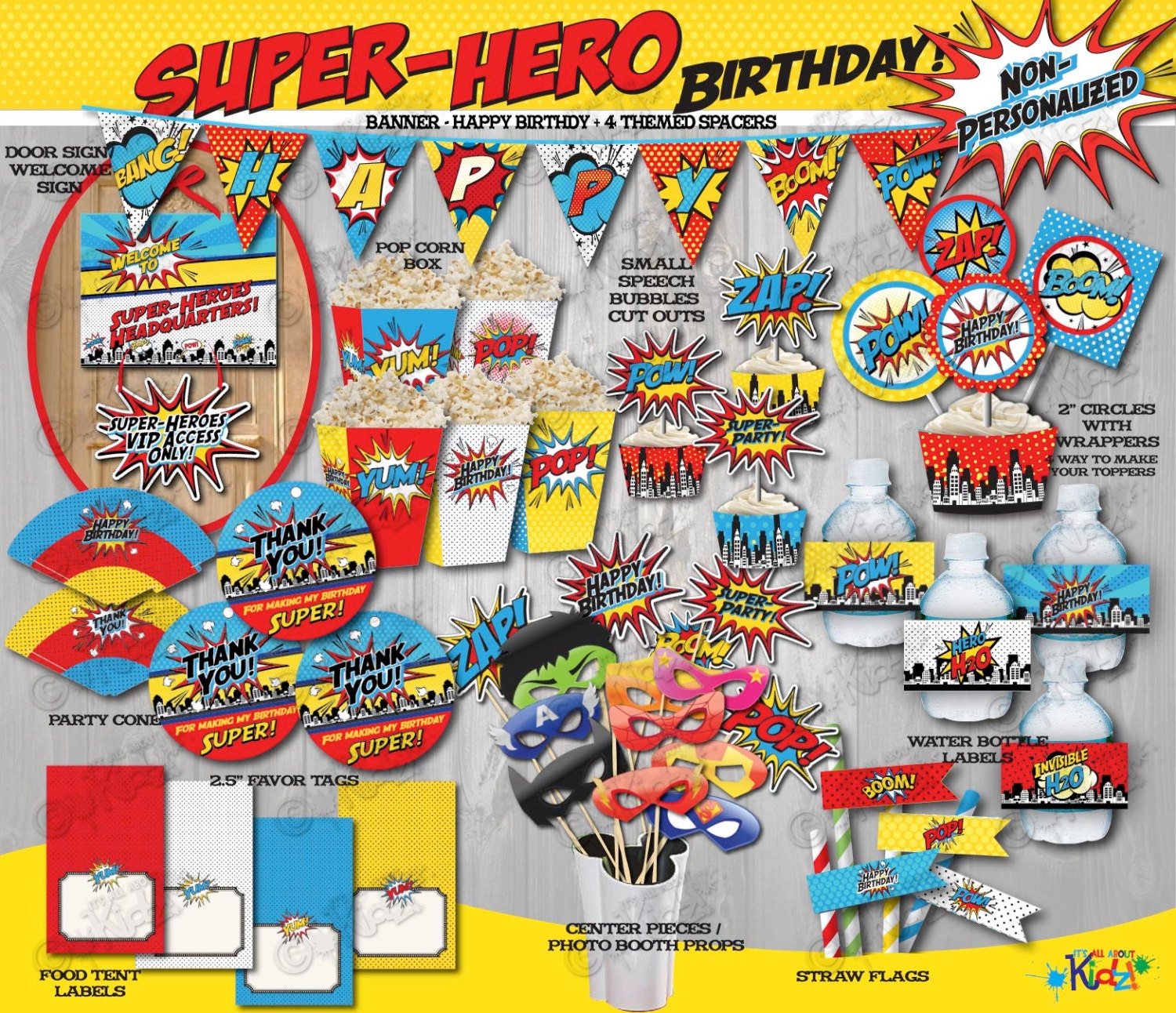 Featured ETSY Products Birthday Party Ideas for Kids