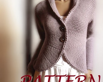 Blazer jacket Sweater PDF knitting pattern Womens cardigan Easy Knit instant download Pattern available Only in ENGLISH