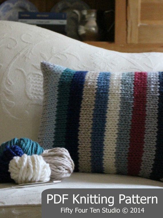 Pillow KNITTING PATTERN / Cushion / Quick & Easy Knit / Super