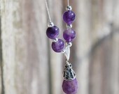 Amethyst sterling silver necklace, Amethyst and bali silver necklace, handmade amethyst and sterling necklace, February birthstone necklace Amethyst sterling silver necklace, Amethyst and bali silver necklace, handmade amethyst and sterling necklace, February birthstone necklace