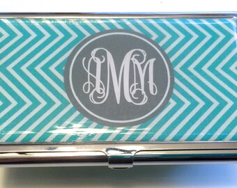 Chevron, Business Card Case, Congratulation on New Job, Boss Day, Graduation, Professional, Corporate Gift, Stocking Stuffer, Christmas Gift
