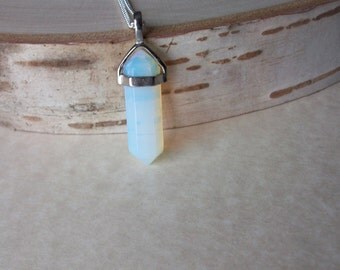 Opalite Necklace/Opalite Pendant/Gemstone Point Pendant/Healing Crystal/Opalite Dagger Necklace/Unique Opalite Point/Layering Necklace/P0004