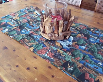 Lodge Theme Fabric Tablerunner CP32 Free Shipping