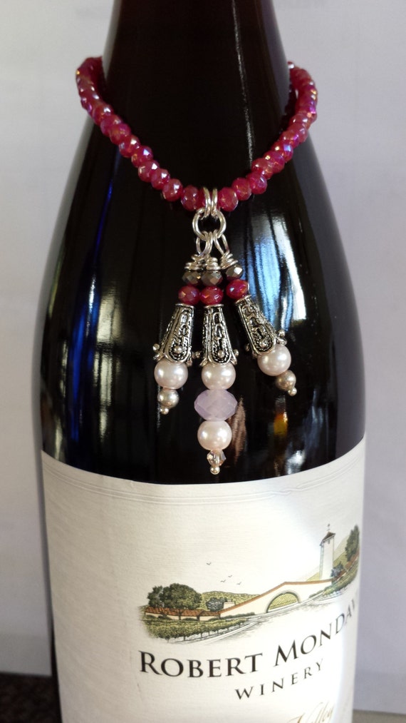Wine bottle neck charm