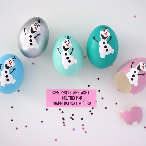 OLAF FROZEN Christmas Gift. Message in an Egg. Christmas Holiday Stocking Stuffers. by LittleOkins