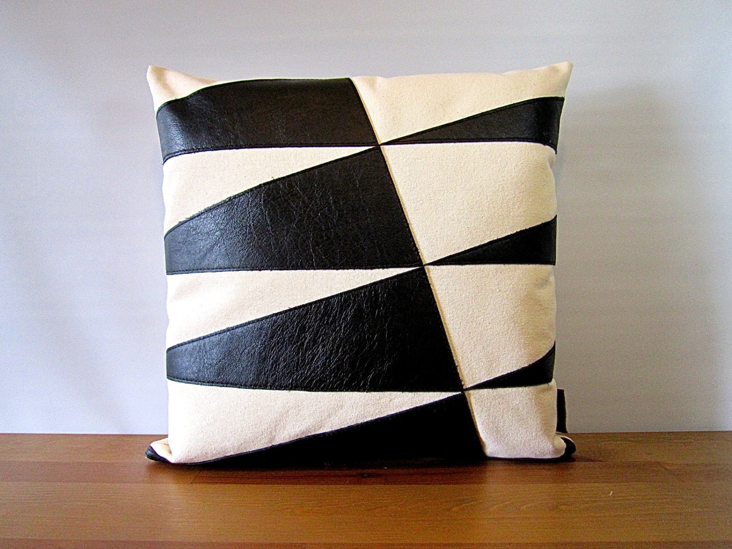Leather Pillows / Black and White Covers / by RenaissanceCushions
