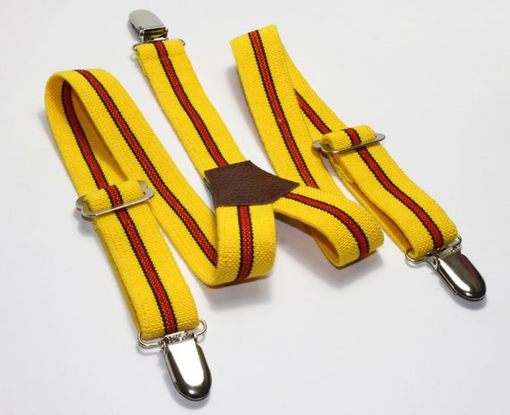 Yellow Boys Suspenders, Kids Suspenders, Toddler Suspenders, Baby Suspenders, Suspenders, Suspenders for Boys. Free US Shipping