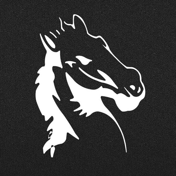 HORSE HEAD vinyl car decal sticker laptop by OddworldStickers