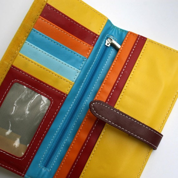 Womens Yellow Wallet Yellow Wallet Leather Wallet Womens