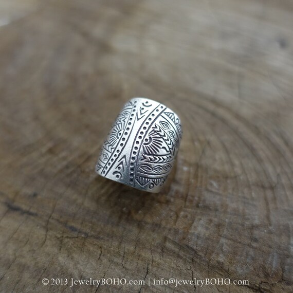 BOHO 925 Silver Ring-Gypsy Hippie Ring,Bohemian style,Statement Ring ...