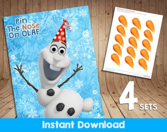 Popular items for pin the nose on olaf on Etsy